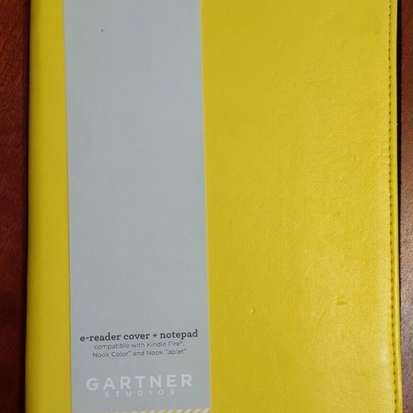 Gartner Studios Yellow Kindle, Nook Travel Tablet e-reader Cover + Bonus Notepad - Picture 4 of 7